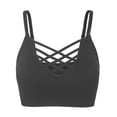 thumbnail image 2 of KOGMO Women's Front V-Lattice Bralette with Adjustable Straps and Removable Bra Pads, 2 of 6
