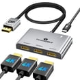thumbnail image 1 of THANDBLE DisplayPort to HDMI Splitter for Multi Monitor Adapter, HDMI Splitter Extended Display 1 in 3 Out MST Hub (4K@60Hz) for Extended or Cloned D, 1 of 7