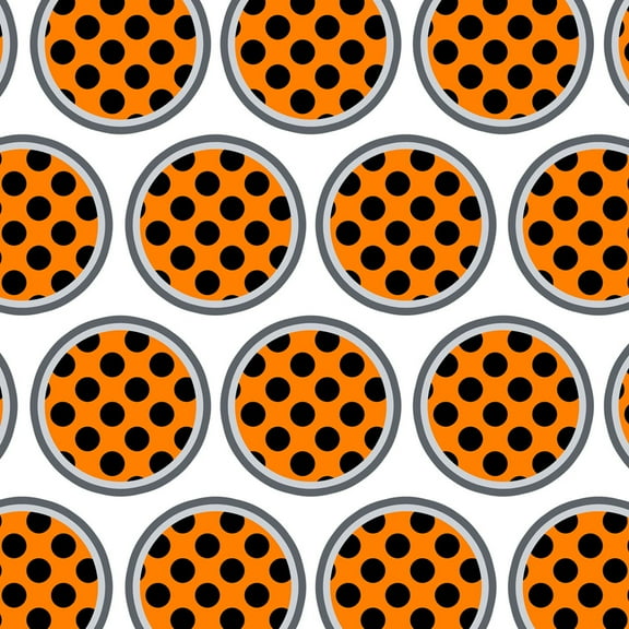 Polka Dots Black Orange Premium Gift Wrap Wrapping Paper Roll