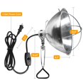 thumbnail image 4 of Simple Deluxe Clamp Lamp Light Socket with 10.5 Inch Aluminum Reflector, Suit for Max 250 Watt Lamp (No Bulb Included) with 18/2-G, 4 of 7