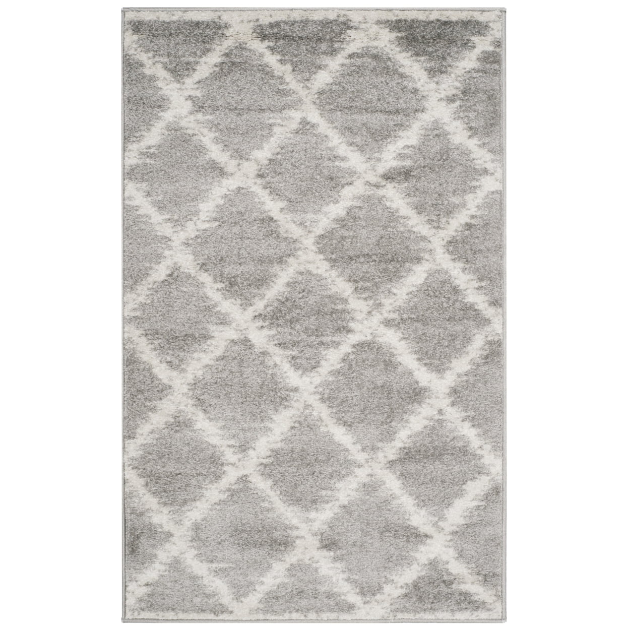 SAFAVIEH Adirondack Caryl Geometric Area Rug, Silver/Ivory, 4' x 6'