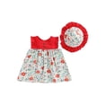 thumbnail image 1 of Liacowi Toddler Baby Girls Summer Boho Dress Ruffle Sleeveless Tutu Sundress Party Dresses + Bucket Hat, 1 of 9