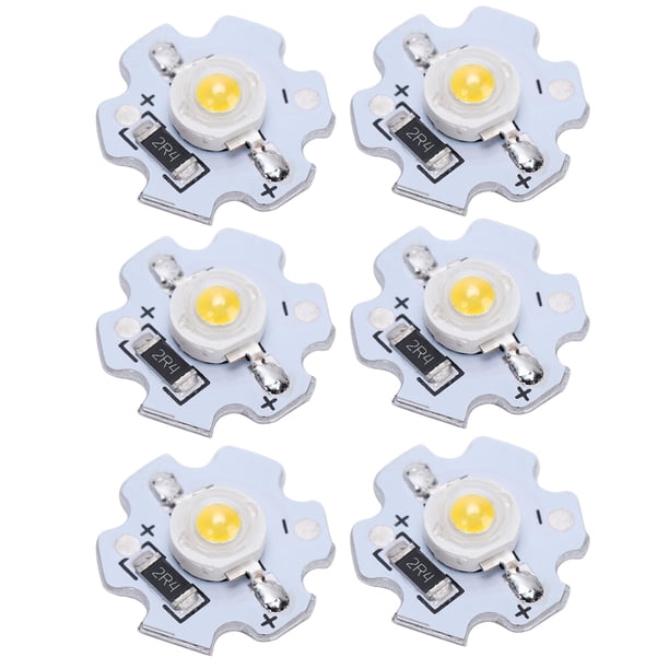 CHIP LED DE ALTA POTENCIA DE 25 PIZAS, PERLAS DE LÁMPARA DE 5 V 5 V, CHIP DE FUENTE DE LUZ DE SHILO DE 200 LM CONCAPA DE ALUMINIO PARA REEMPLAZO DE FOCOS DE LUZ DE INUNDACIÓN