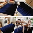 thumbnail image 5 of Rectangle Area Rugs 3 x 5 Ft, Navy Blue Black Ombre Non-Slip Residential Carpet, Modern Abstract Striped Gradient Indoor Crawling Mats Runner Rugs for Living Room/Dining Room/Bedroom, 5 of 9