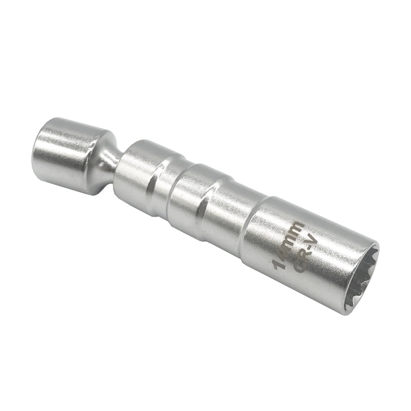 1x 9/16inch Heat Treated Chrome Vanadium Steel Swivel Magnetic Spark Plug Socket 