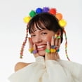 thumbnail image 2 of Ticikt Pom Pom Head Bopper-Yarn Spings Pom Headwear Party Headband for Adults and Kids, 2 of 4