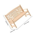 thumbnail image 2 of WHAMVOX Simulation Mini Bench Miniature Garden Bench Wood 1Pcs Scene Decoration for Collectors, 2 of 5