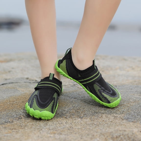 Djtdsds Kids Water Shoes Breathable Mesh Non- Aqua Socks for Beach Swim Size:12.5-13 Years