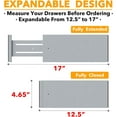 thumbnail image 3 of SpaceAid Bamboo Dresser Drawer Dividers 6 Pack, 4.65“ High Adjustable 12.5“-17” Drawer Organizers for Clothing, Gray, 3 of 7