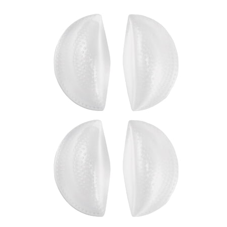 Unique Bargains 2 Pair Arch Support Inserts Texture Fan-shaped Foot Arch Supports 3.54"x1.97"x0.79" Clear