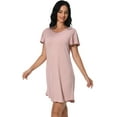 thumbnail image 3 of FEREMO Nightgowns for Women V Neck Casual Nightshirt Comfy Sleepshirt Flared Short Sleeve Sleepwear, 3 of 7