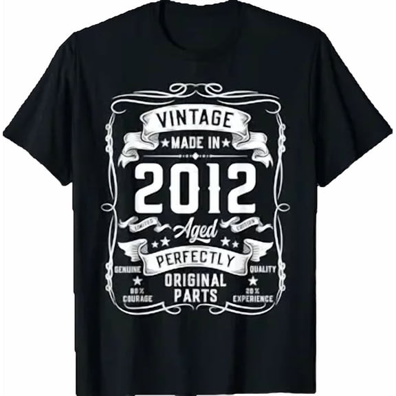 Vintage 2012 14yr 14th Birthday Gifts for Boys 14 Years Old T-Shirt