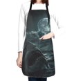 thumbnail image 4 of Bingfone Moonlit Night Sky Shark Apron Gifts For Men, Women Professional Grade Chef Apron for Kitchen,BBQ & Grill, 4 of 8