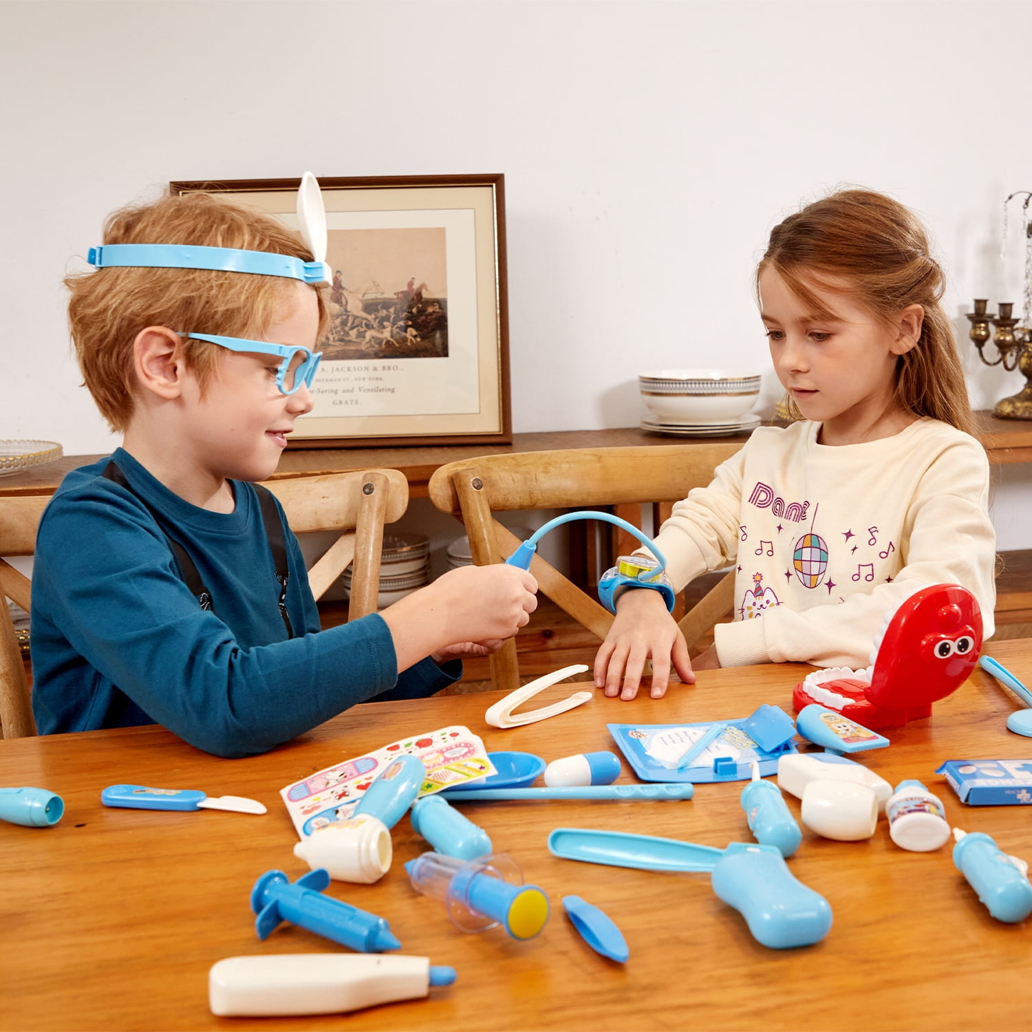 STEAM Life Toy Doctor Kit for Kids Doctor Playset, 56pcs Dentist Kit for  Kids Doctor Kit for Toddlers Boys Girls Pretend Play Doctor Set for Kids