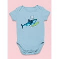 thumbnail image 3 of Surf's Up! Surfer Shark Bodysuit Infant -Image by Shutterstock,  Newborn, 3 of 4