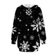 thumbnail image 6 of Wancir Christmas Women's Hooded Sweatshirt Drawstring Lightweight Long Sleeve Pullover Hoodie Dress, 6 of 6