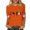 Orange, variant on Women's Casual Halloween Print Three Quarter Sleeve Top Cute Short Sleeve Tee for Autumn Daily Wear