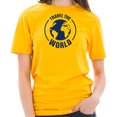 thumbnail image 3 of Oversized Travel the World Graphic Design Printed Short Sleeve Cotton Jersey T-Shirt - Taxi Gold 3XL, 3 of 4