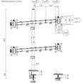 thumbnail image 4 of UTAH-DURAMEX (TM) Quad Four 4 LCD LED Monitors Desk Mount Stand Fully Adjustable Upto 32" Full Adjustable Arms and Grommet Mounting Option, 4 of 4