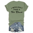 thumbnail image 1 of Liquidation! Uooqdmx T-Shirts Graphiques pour Femmes, Hauts Grande Taille pour Femmes, Hauts de Printemps pour Femmes 2025, Haut Décontracté à Col Rond Imprimé Lettre, Hauts Décontractés pour Femmes, Vert Armée TTG, 1 of 3
