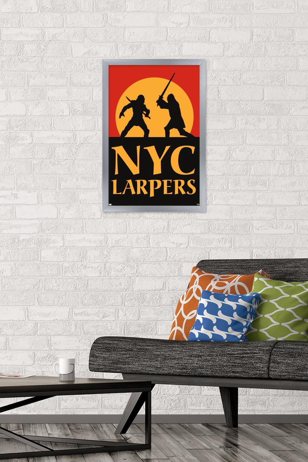 Marvel Hawkeye - NYC LARPers Wall Poster, 14.725" x 22.375" Framed