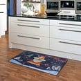 thumbnail image 5 of Dreamtimes Kitchen Rugs,Santa Claus Running with Christmas Tree Non Slip Washable Cushioned Carpets Polyester AntiFatigue Comfort Porch Floor Mat Christmas Decoration 39×20 in, 5 of 7
