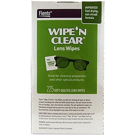 flents wipe n clear lens wipes (225 count)
