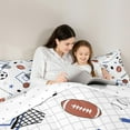thumbnail image 5 of Castle Fairy Soccer Basketball Football 2pcs Bedding Comforter Set for Teenagers,Sport Theme Twin Comforter Sets,Ball Gamer Breathable Bedding Set,Super Cozy Room Decor, 5 of 8