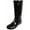 Black Gloss, variant on Norty Women’s Hurricane Rain Boots – Waterproof High-Calf Length 13 inch Rubber Winter Spring and Garden Boots - Runs 1/2 size large