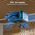 thumbnail image 4 of ALORAIR 270° Intake (780/1080 CFM) Hanging Air Filtration System Woodworking Built-In Ionizer with Remote Control & Strong Vortex Fan, Shop Dust Collector for Home, Garage, Work Shop, 4 of 8