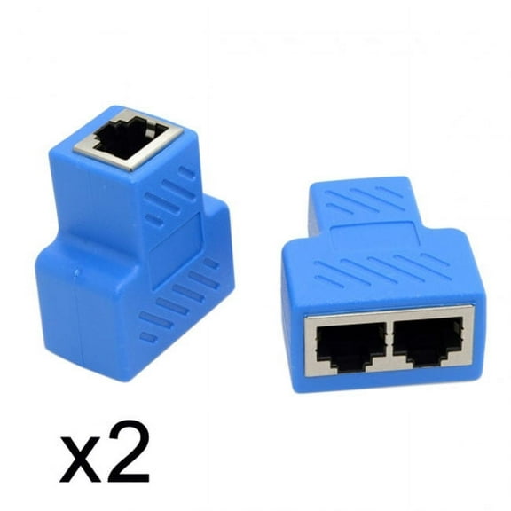 Chenyang CY 2pcs STP UTP Cat6 RJ45 8P8C Plug To Dual RJ45 Splitter Network Ethernet Switcher Adapter Adapter