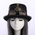 thumbnail image 2 of GRACEART Unisex Steampunk Top Hats with Goggle Gothic Punk Hallo Hat, 2 of 6