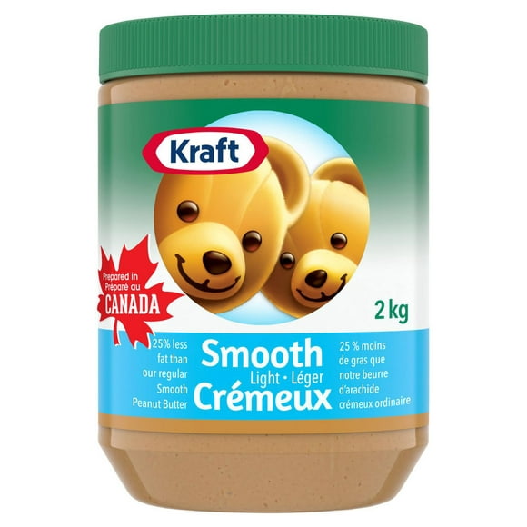 Kraft Smooth Peanut Butter, Light, 2 kg Jar, 2kg