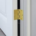 thumbnail image 5 of Design House 9-Pack Satin Brass Interior Door Hinges ? 3.5-inch x 3.5-inch ? Square Corner Radius Steel Door Hinge  ? Fits Standard Doors ?   185983, 5 of 6