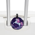 thumbnail image 3 of Starry Unicorn 2Pcs PU Leather Round Luggage Tags with Privacy Cover and Name ID Tag for Suitcase, Handbags, Backpacks, School Bags, 3 of 6