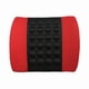 thumbnail image 2 of Cojín de masaje lumbar para asiento de coche - Soporte de respaldo de cuero de tela rojo y negro con vibración - 33x30x10cm, 2 of 7