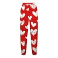thumbnail image 5 of JGTDBPO Baggy Sweatpants for Women Drawstring Valentine'S Day Printed High Waist Casual Loose Joggers Y2K Warm Trousers with Pockets Sporty Athletic Bound Ankle Lounge Pants, 5 of 5