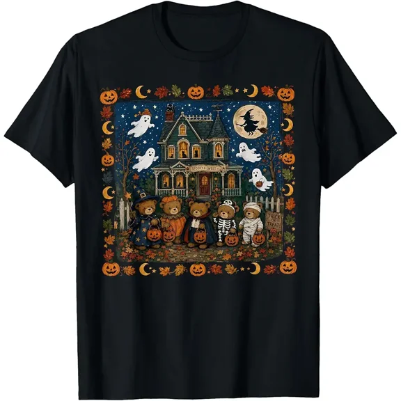90s Bears Halloween Trick Or Treat Fall Season Boys Girls T-Shirt