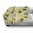 thumbnail image 3 of Bee Soft Flannel Fleece Blanket, Bees and Dandelion Flowers in Nature Detail Theme on White Background Print, Cozy Plush for Indoor and Outdoor Use, 50" x 70", Yellow Black and White, by Ambesonne, 3 of 6