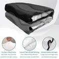 thumbnail image 4 of Queen Quilt Set 90''x96'', Black Ombre Stripes Lightweight Bedspread Coverlet Set with 2 Pillow Shams, Modern Abstract Sea Waves Spray Art Breathable All Season Quilt Bedding for Bedroom/Guest Room, 4 of 9
