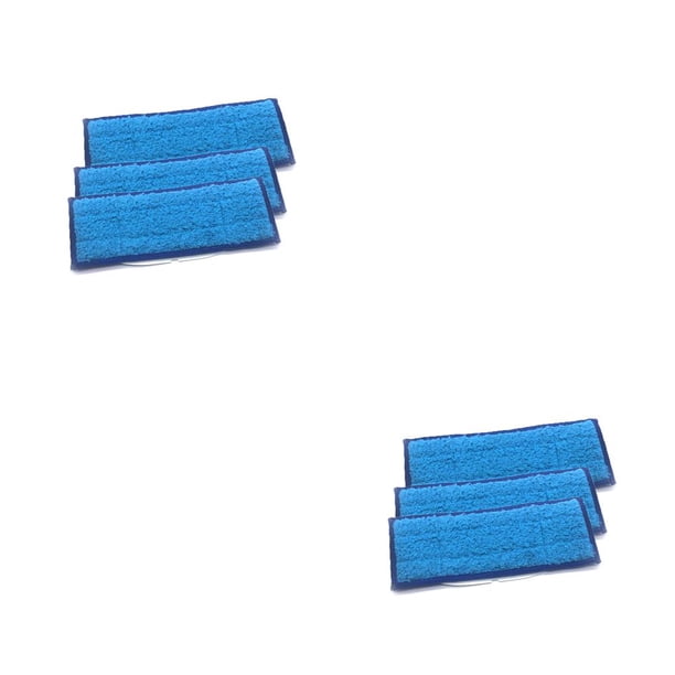 Ounissouiy Almohadilla de trapeador de microfibra Paño de trapeador lavable Almohadillas de limpieza Suministros Reemplazo para Azul 7x18cm 2piezas