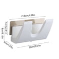 thumbnail image 3 of Estante para tapa de olla montado en la pared | Estante adhesivo no perforado | Diseño universal de plástico en forma de U para tapas de 8 a 12 pulgadas | Organizador de cocina que ahorra espacio |, 3 of 6