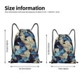 thumbnail image 2 of Fotbe Abstract Blue Squares Bolsa Mochila con Cordón Estampada, Bolsa de Gimnasio Deportiva, Bolsa Cinch, Bolsa con Cordón para Hombres y Mujeres-Small, 2 of 6
