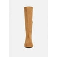 thumbnail image 3 of MORPIN Tan Stretch Suede Calf Boots, 3 of 6