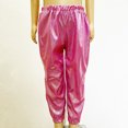thumbnail image 2 of Mepaouo Metallic Cargo Pants for Girls Hop Dance Harem Pants Disco Street Dancewear 3-16 Years, 2 of 8