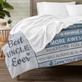 thumbnail image 6 of DAJU Custom Uncle Blanket Personalized Uncle Gifts from Niece Nephew Best Gifts for Uncle Birthday Fathers Day to My Best Uncle Super Soft Flannel Warm Throw Blanket for Couch Bed(30*40inch), 6 of 7