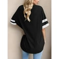 thumbnail image 2 of Weardear Womens Oversized Tees Loose T Shirts Half Sleeve Crew Neck Color Block Cotton Tunic Tops, 2 of 4