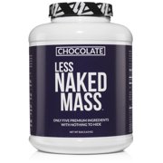 Naked Nutrition Chocolate Less Naked Mass Weight Gainer Powder, Chocolate, 11 Servings