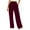 Wine, variant on longantii Womens Wide Leg Sweatpants High Waist Straight Leg Baggy Drawstring Sweat Pants Casual Fashion Joggers with Pockets Saffron S