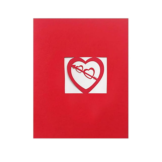 asddcavvf Valentine's Day -up Card 3D Paper Carving Heart-shaped -up Card Holiday Cards Assortment Set Job for Men